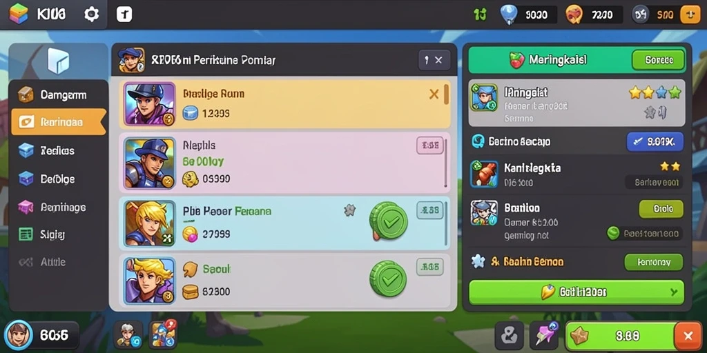 Fitur reward yang menarik pengguna untuk bermain.