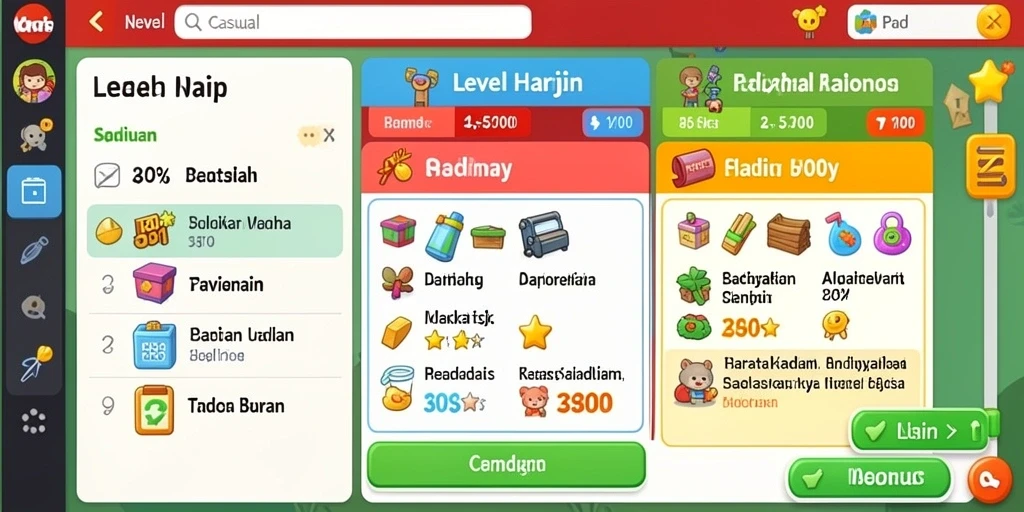 Screenshot permainan slot yang seru dan penuh warna.